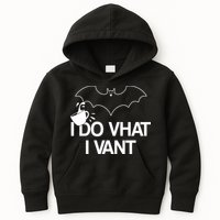 I Do What I Vant (Want) Funny Bat Vampire Kids Hoodie