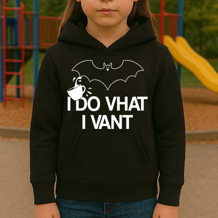 I Do What I Vant (Want) Funny Bat Vampire Kids Hoodie