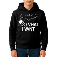I Do What I Vant (Want) Funny Bat Vampire Kids Hoodie