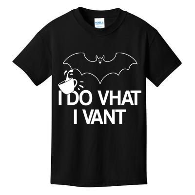 I Do What I Vant (Want) Funny Bat Vampire Kids T-Shirt