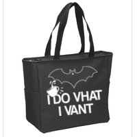 I Do What I Vant (Want) Funny Bat Vampire Zip Tote Bag