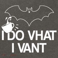 I Do What I Vant (Want) Funny Bat Vampire Cotton Canvas Backpack
