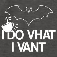 I Do What I Vant (Want) Funny Bat Vampire Vector Backpack