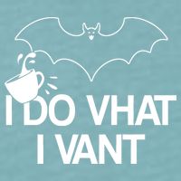 I Do What I Vant (Want) Funny Bat Vampire Sueded Cloud Jersey T-Shirt