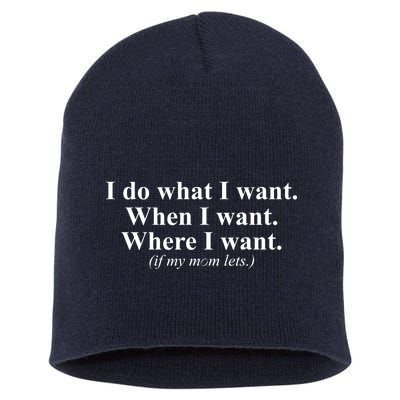 I Do What I Want Short Acrylic Beanie