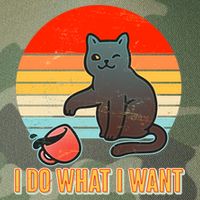 I Do What I Want Bad Cat Legacy Tie Dye Trucker Hat