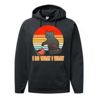 I Do What I Want Bad Cat Performance Fleece Hoodie