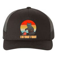 I Do What I Want Bad Cat Yupoong Adult 5-Panel Trucker Hat