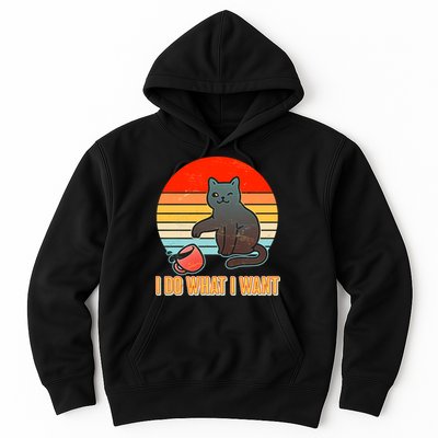 I Do What I Want Bad Cat Hoodie