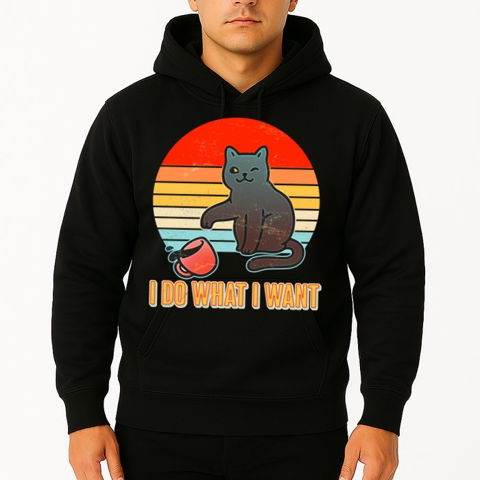 I Do What I Want Bad Cat Hoodie