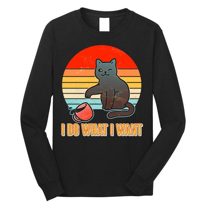 I Do What I Want Bad Cat Long Sleeve Shirt