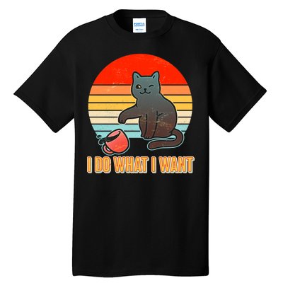 I Do What I Want Bad Cat Tall T-Shirt