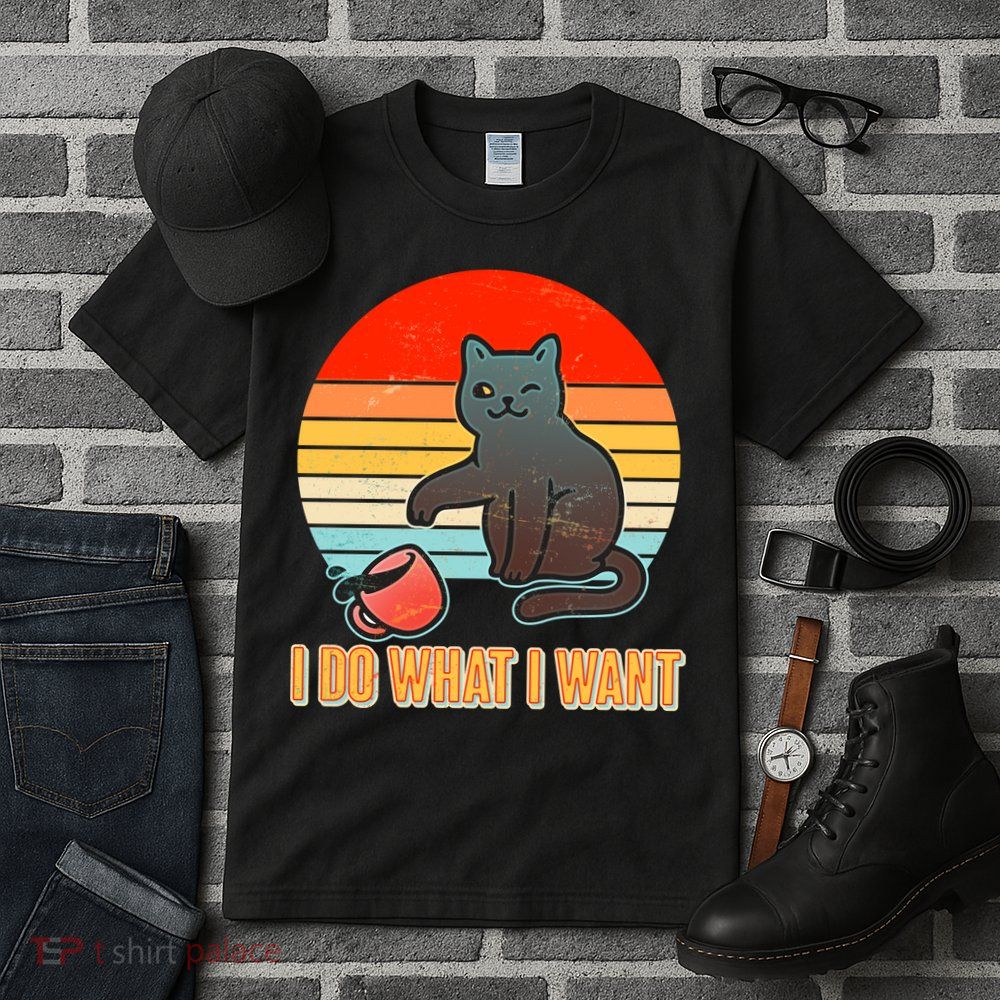 I Do What I Want Bad Cat Tall T-Shirt