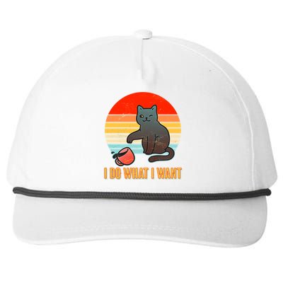 I Do What I Want Bad Cat Snapback Five-Panel Rope Hat