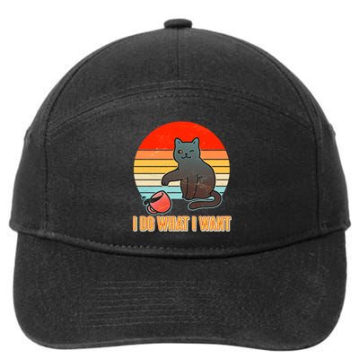 I Do What I Want Bad Cat 7-Panel Snapback Hat