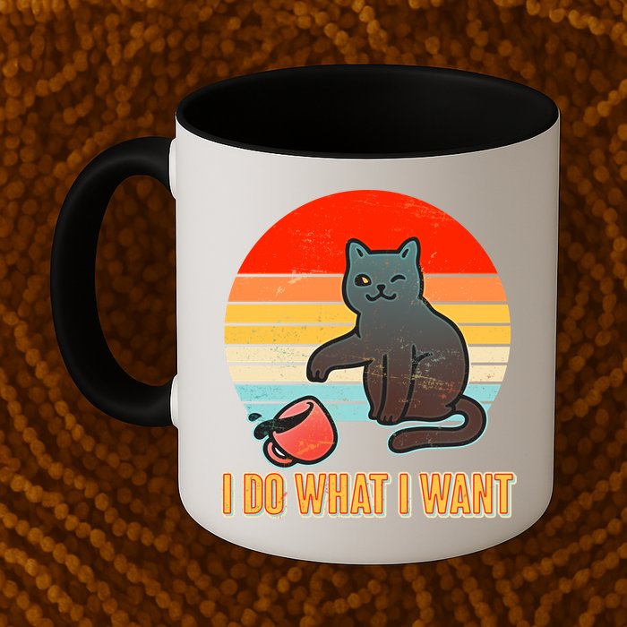 I Do What I Want Bad Cat Mug