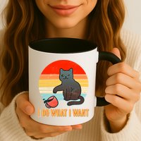 I Do What I Want Bad Cat Mug