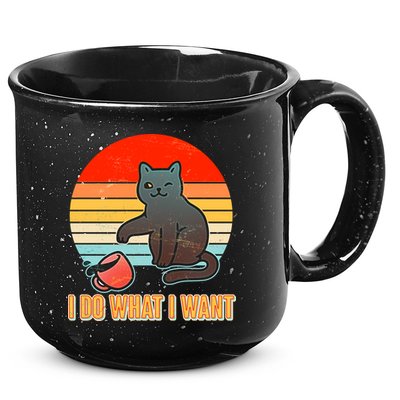 I Do What I Want Bad Cat 15oz Campfire Ceramic Mug