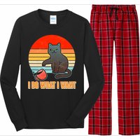 I Do What I Want Bad Cat Long Sleeve Pajama Set