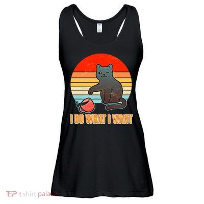 I Do What I Want Bad Cat Ladies Essential Flowy Tank
