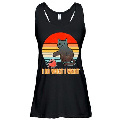 I Do What I Want Bad Cat Ladies Essential Flowy Tank