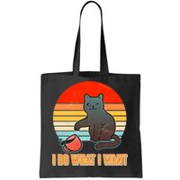 I Do What I Want Bad Cat Tote Bag