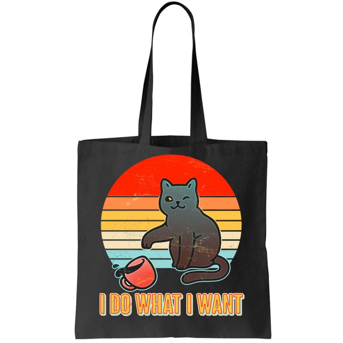 I Do What I Want Bad Cat Tote Bag