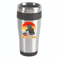 I Do What I Want Bad Cat 16oz Travel Tumbler