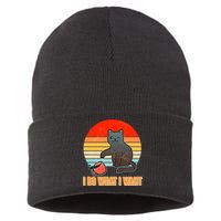 I Do What I Want Bad Cat Sustainable Knit Beanie