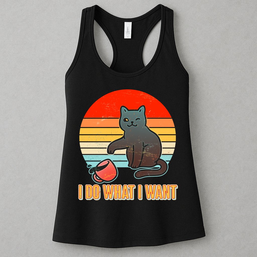 I Do What I Want Bad Cat Womens Tank Top