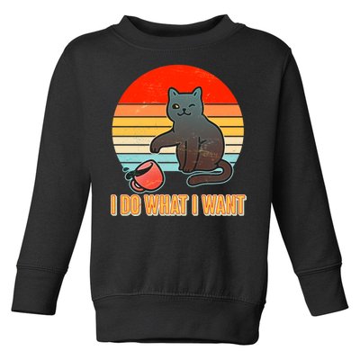 I Do What I Want Bad Cat Toddler Sweatshirt