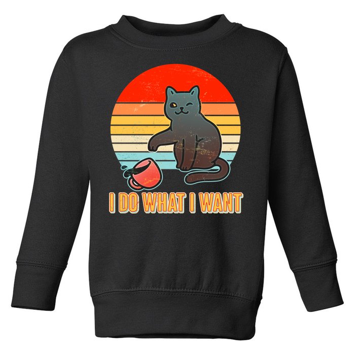 I Do What I Want Bad Cat Toddler Sweatshirt