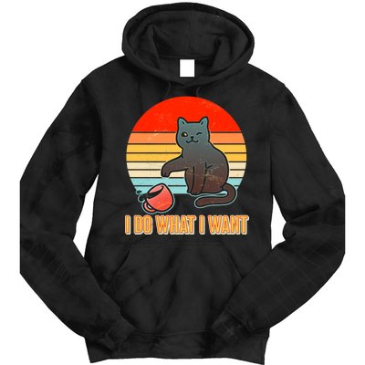 I Do What I Want Bad Cat Tie Dye Hoodie