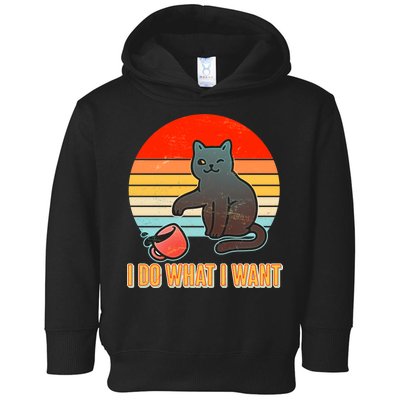 I Do What I Want Bad Cat Toddler Hoodie