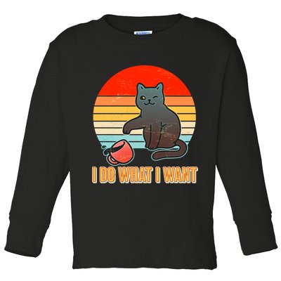 I Do What I Want Bad Cat Toddler Long Sleeve Shirt