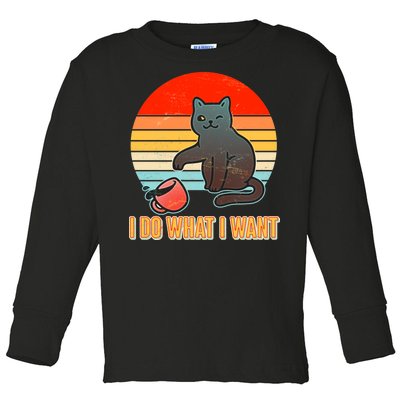 I Do What I Want Bad Cat Toddler Long Sleeve Shirt