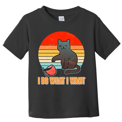 I Do What I Want Bad Cat Toddler T-Shirt
