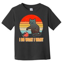 I Do What I Want Bad Cat Toddler T-Shirt