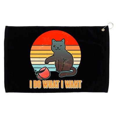 I Do What I Want Bad Cat Grommeted Golf Towel