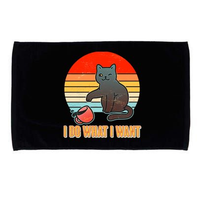 I Do What I Want Bad Cat Microfiber Hand Towel