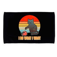 I Do What I Want Bad Cat Microfiber Hand Towel