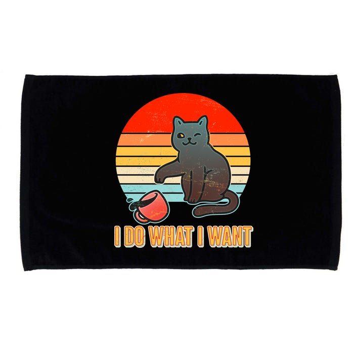 I Do What I Want Bad Cat Microfiber Hand Towel