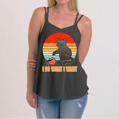 I Do What I Want Bad Cat Women's Strappy Tank