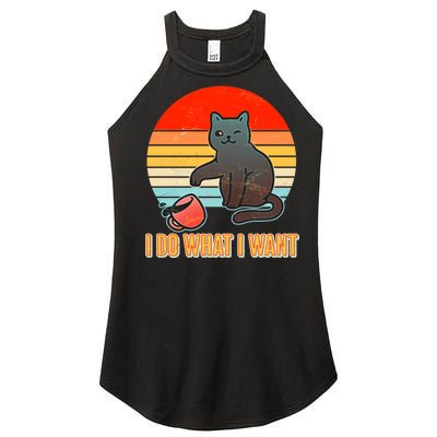 I Do What I Want Bad Cat Women's Perfect Tri Rocker Tank