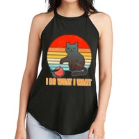 I Do What I Want Bad Cat Women's Perfect Tri Rocker Tank