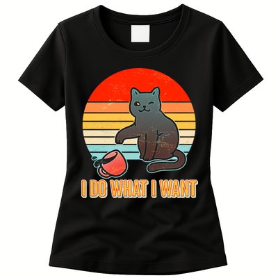 I Do What I Want Bad Cat Womens T-Shirt