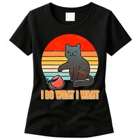 I Do What I Want Bad Cat Womens T-Shirt