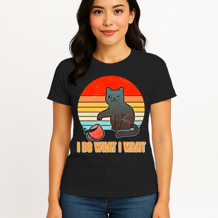 I Do What I Want Bad Cat Womens T-Shirt