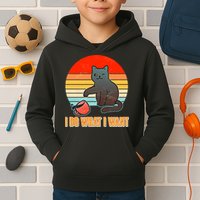 I Do What I Want Bad Cat Kids Hoodie