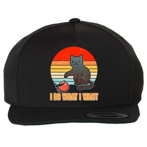 I Do What I Want Bad Cat Wool Snapback Cap